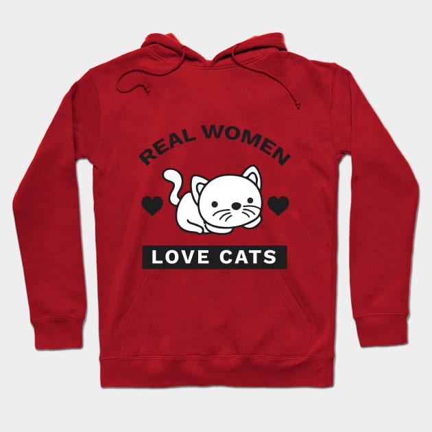 Real Women Love Cats Hoodie by Happypetstore